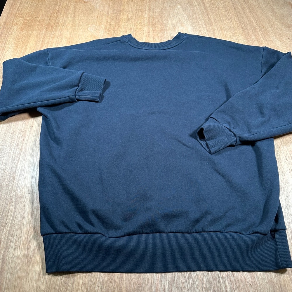 Under Armour Crewneck Sweatshirt Mens Small Black Fleece Logo Pullover